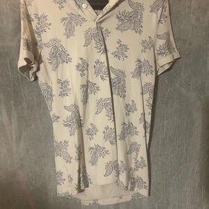 Abercrombie & Fitch Cream and Gray Paisley Shirt